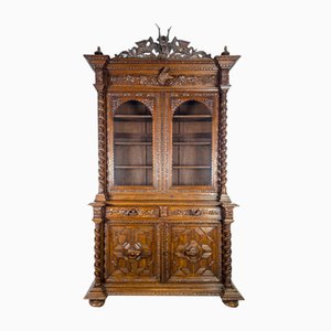 Renaissance Style Hunting Cabinet in Walnut