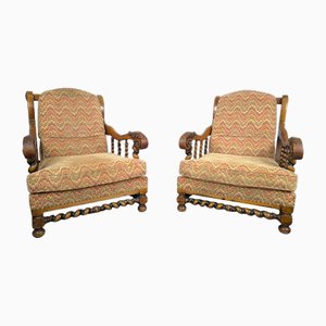 Set of Louis XIII Style Armchairs