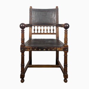 Renaissance Style Leather Armchair
