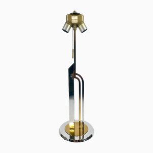 Postmodern Table Lamp in Brass & Chrome from Schröder & Co, 1990s