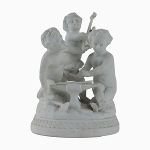 Sculptures d'Anges Antiques de Sèvres Biscuit