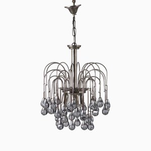 Vintage Italian Ceiling Lamp in Aluminium and Metal, 1970s