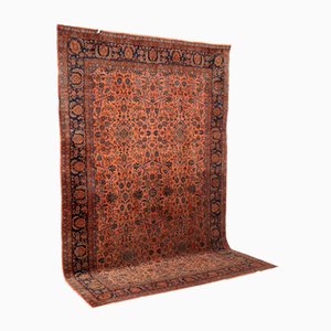 Antiker Keshan Manchester Teppich aus Baumwolle & Wolle