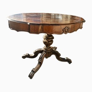 Wavy Top Table with Turned and Sculpted Foot, 1890s