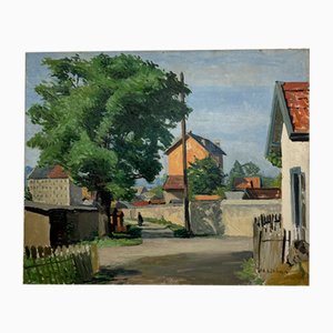 Harry Urban, Un village à Genève, Oil on Canvas