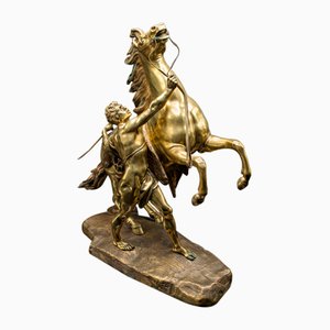 French Artist, Large Marly Horse Figure, 1880, Bronze