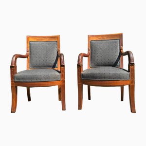 Set of Classicism Armchairs in Walnut