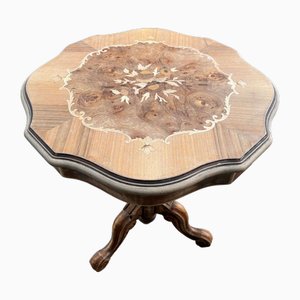 Antique Side Table in Rosewood & Inlay