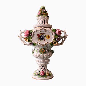 Small Vase with Decorative Flower Details