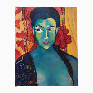 Balinese Beauty, 1990s, Acrylic Painting