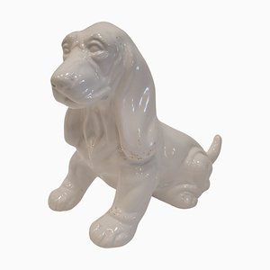 Ceramic Basset Hound Sculpture, Germany, 1940s