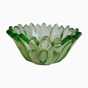Art Deco Plate in Uranium Glass, 1920s