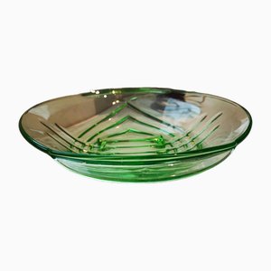 Fuente Art Déco vintage en verde, años 30