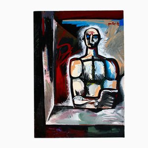 Gunars Klava, Ideologist, 1968, Gouache on Paper