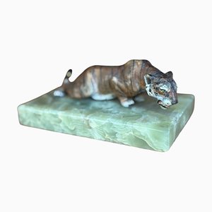 Art Deco Figure of a Creeping Tiger, 1920s