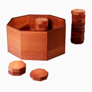 Jardinière Octogonale en Bois, 1960s
