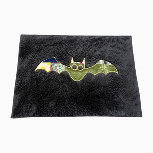Handmade Flying Bat Silk Wall Hanging, 1980s