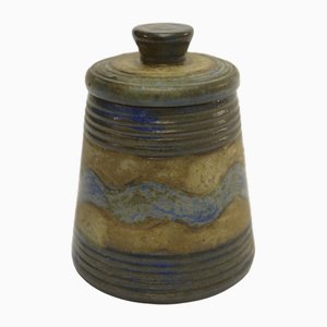 Polychrome Decorated Ceramic Pot by Dubois, 1960s