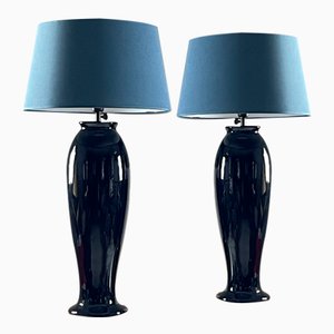 Large Ceramic Lamps by Yves Halard, Paris, Set of 2