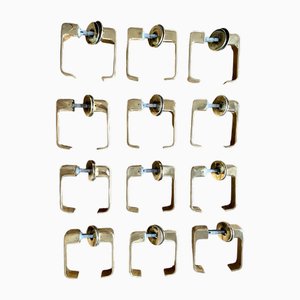 Lasta Brass Door handles by Timo Sarpaneva for Finland Primo Oy, 1960s, Set of 12