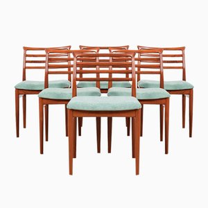 Midcentury Danish Dining Chairs in Teak attributed to Erling Torvits, 1960s, Set of 6