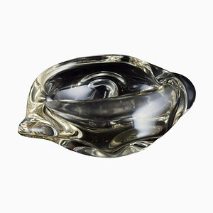 Vintage Italian Art Glass Bowl in Clear Glass, 1960s