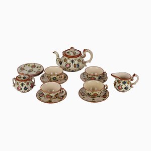 Tea Service in Majolica from Maria Balossi, Set of 13
