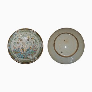 Plato familiar chino antiguo de porcelana, siglo XVIII, 1780