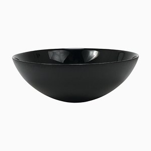 Große Schwarze Glasschale von Riedel X Mesa, Italien, 1980er