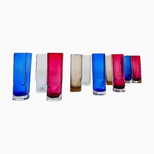 Murano Colored Long Drink Glasses by Nason Moretti, Italy, 1960s, Set of 12