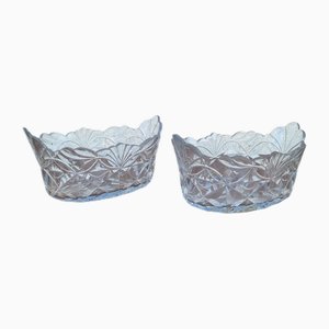 Antike Tassen aus geschliffenem Kristallglas, 1800er, 2er Set