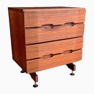 Cassettiera in teak di Giuseppe Brusadelli per GBL, anni '50