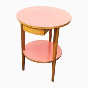 Italienischer Beistelltisch aus Kunststofflaminat & Holz, 1960er