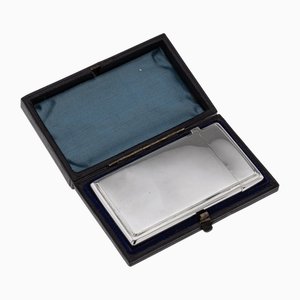 Porte-Cartes Victorien Antique en Argent, 1883