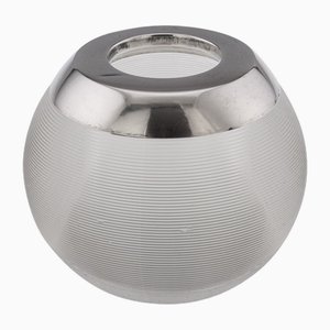 Antique Silver-Mounted Glass Match Striker, 1912