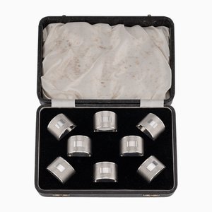Englische Vintage Serviettenringe aus Silber, 1961, 8 . Set