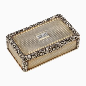 Large Antique Regency Silver Snuff Box, 1831