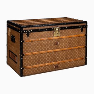 Antike französische Malle Haute Truhe aus gewebtem Canvas von Louis Vuitton, 1900