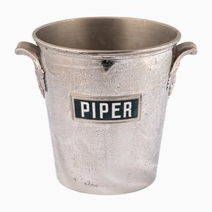 Refroidisseur à Champagne Piper-Heidsieck Reims Vintage en Plaqué Argent, France, 1930