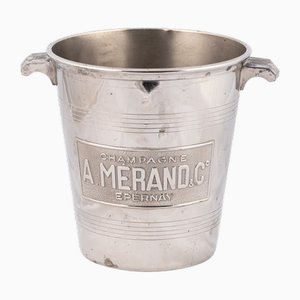 Versilberter französischer Vintage Epernay Champagnerkühler von A. Merand & Co, 1930