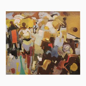 Victor Karnauh, Conversation #2, Öl auf Leinwand