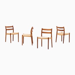 Scandinavian Teak Dining Chairs by Niels O. Møller for J.L. Møllers Denmark, 1950s, Set of 4