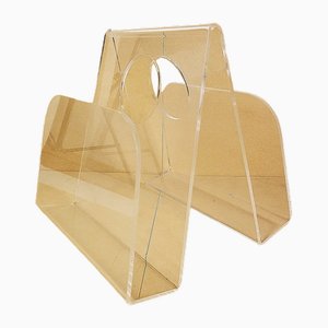 Porte-Revues en Verre Acrylique, 1970s