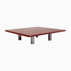 Red Lacquered Coffee Table by Vittorio Introini for Saporiti, 1970