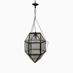 Vintage Pendant in Glass and Bronze, 1950s