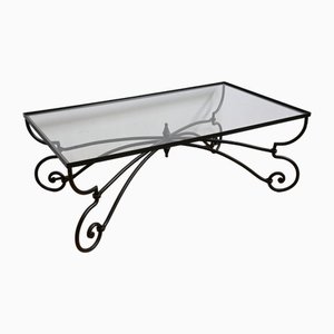 Table Basse Art Nouveau en Fer Forgé, 1940s
