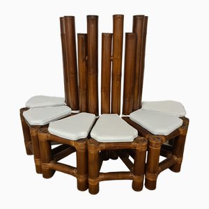 Bamboo Chairs, 1960s, Set of 6