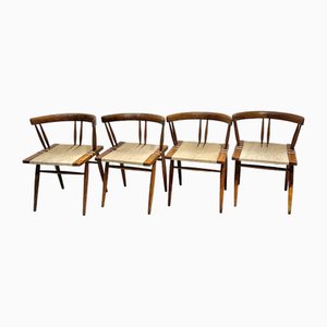 Seagrass Chairs by Georges Nakashima , 1960s, Set of 4