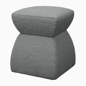 Cusi Pouf in Loft Grey Mohair from Kabinet