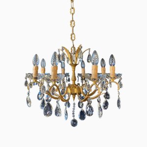 Lustre Vintage en Laiton, Italie, 1940s